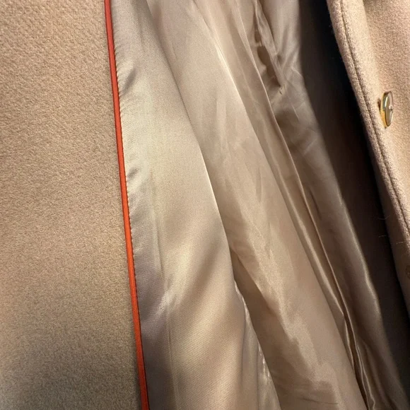 Andrew Marc Tan Trench Coat with Button Details - Picture 5 of 10